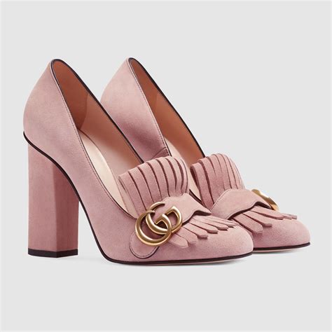 gucci pink suede pumps dupe|Gucci lug sole dupe.